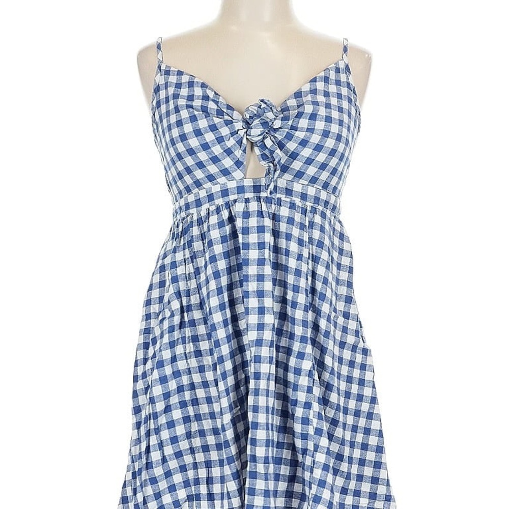 Old Navy Blue and White Checkered Dress Size 3X